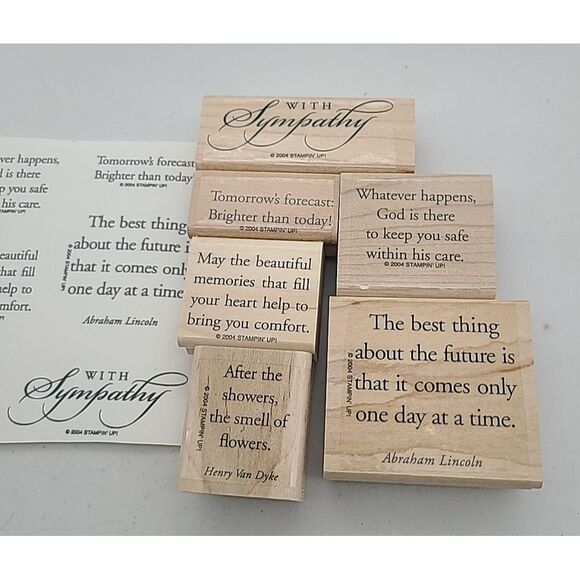Stampin Up '04 set 6 Brighter Tomorrow Sympathy Hope Card Making Junk Journaling - Picture 1 of 6